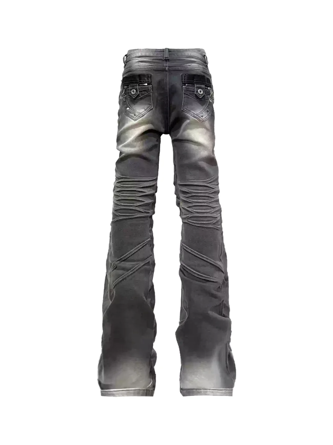 Gods plan | Skinny Studded Stacked Flared Jeans