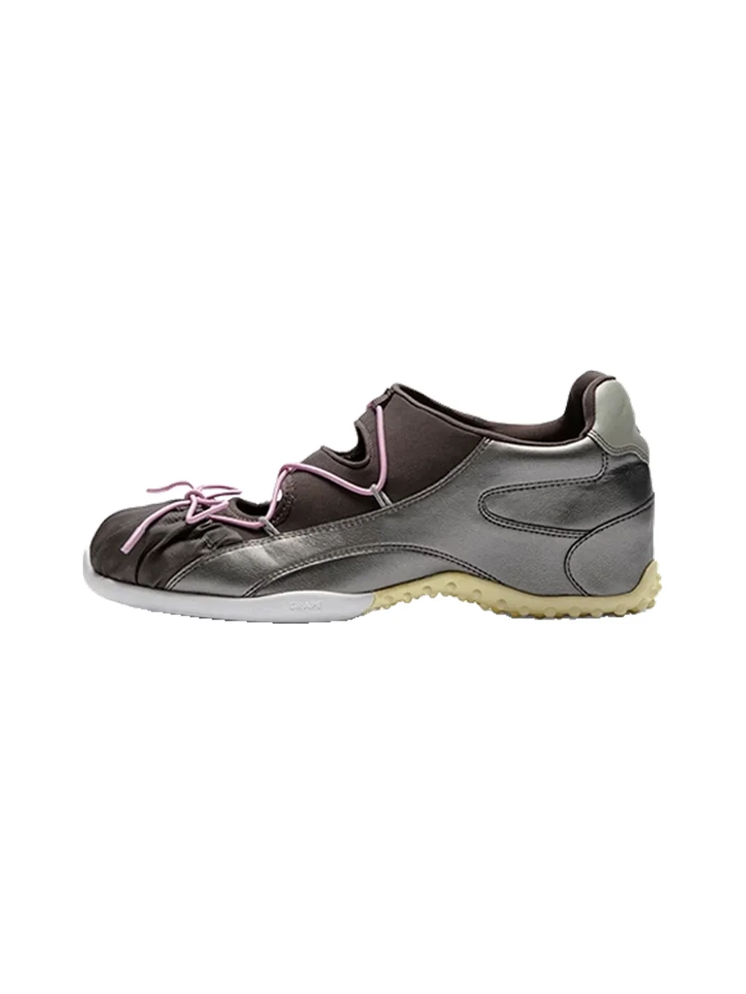 Grape online | Colorblock Cutout Lace-Up Mary Jane Trainers