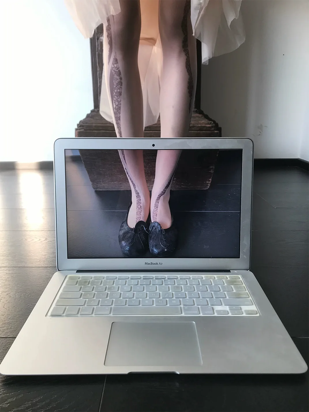 SOHATW | Swan Lace-Trimmed Lambskin Ballet Flats