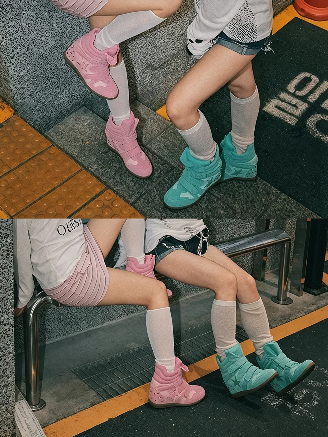 DETW | Retro High-Top Platform Wedge Sneakers