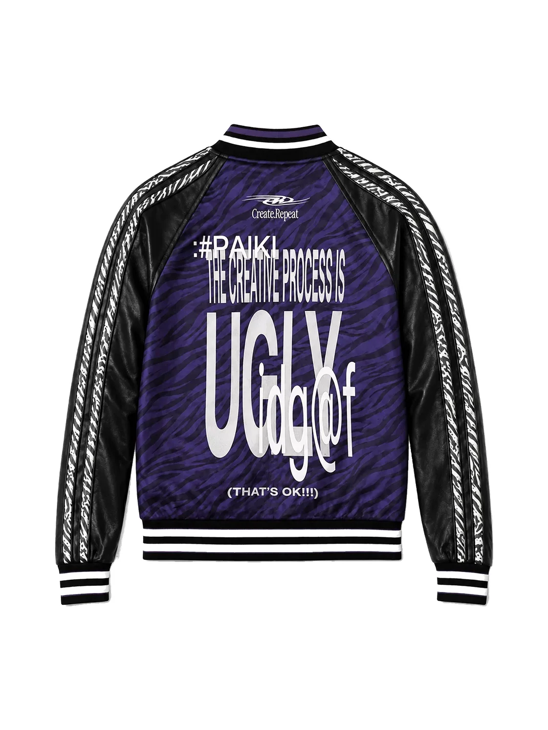 PAIKI | Purple Zebra Varsity Jacket