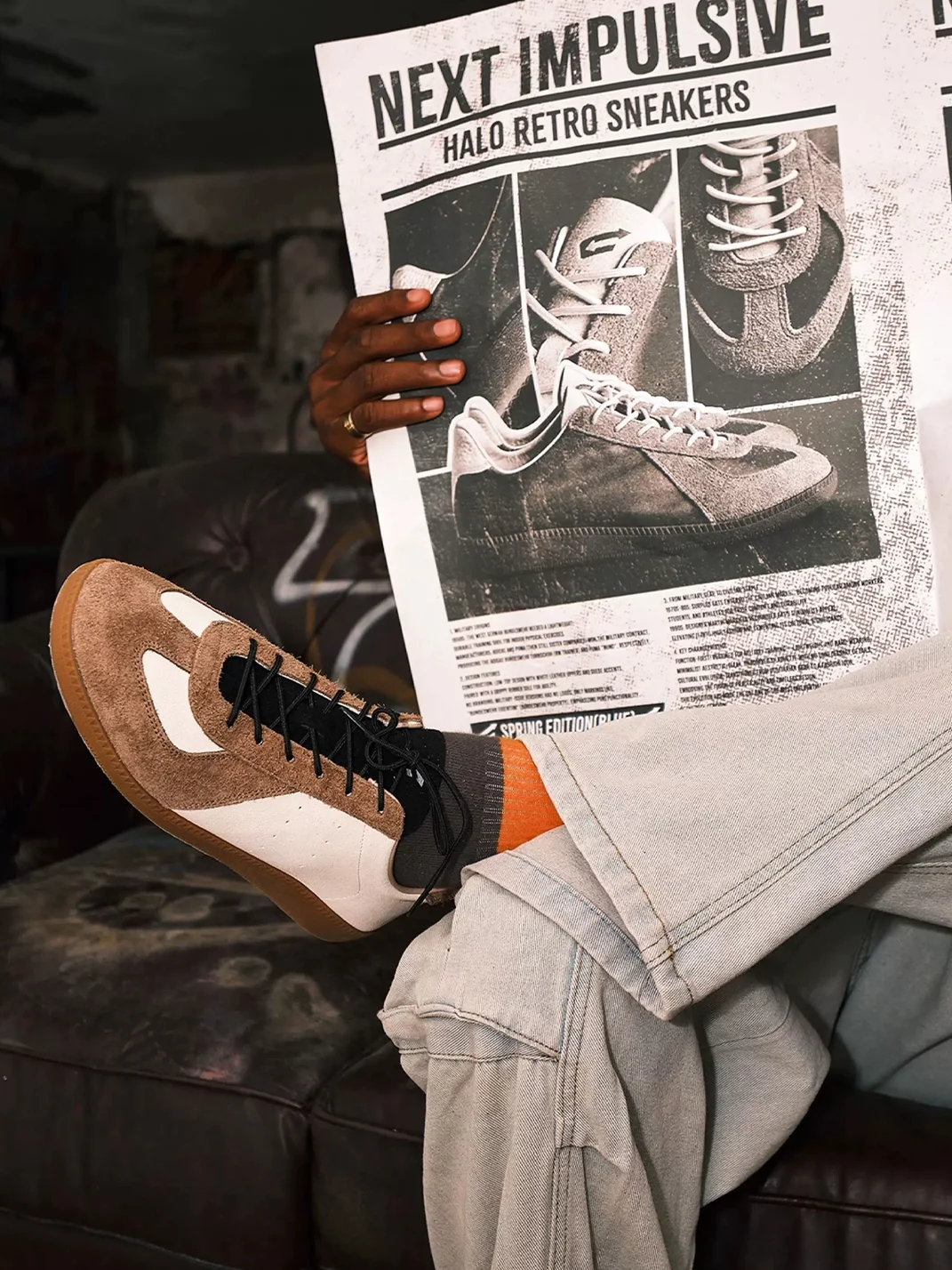 NEXT IMPULSIVE | Brown White Retro Suede Sneakers