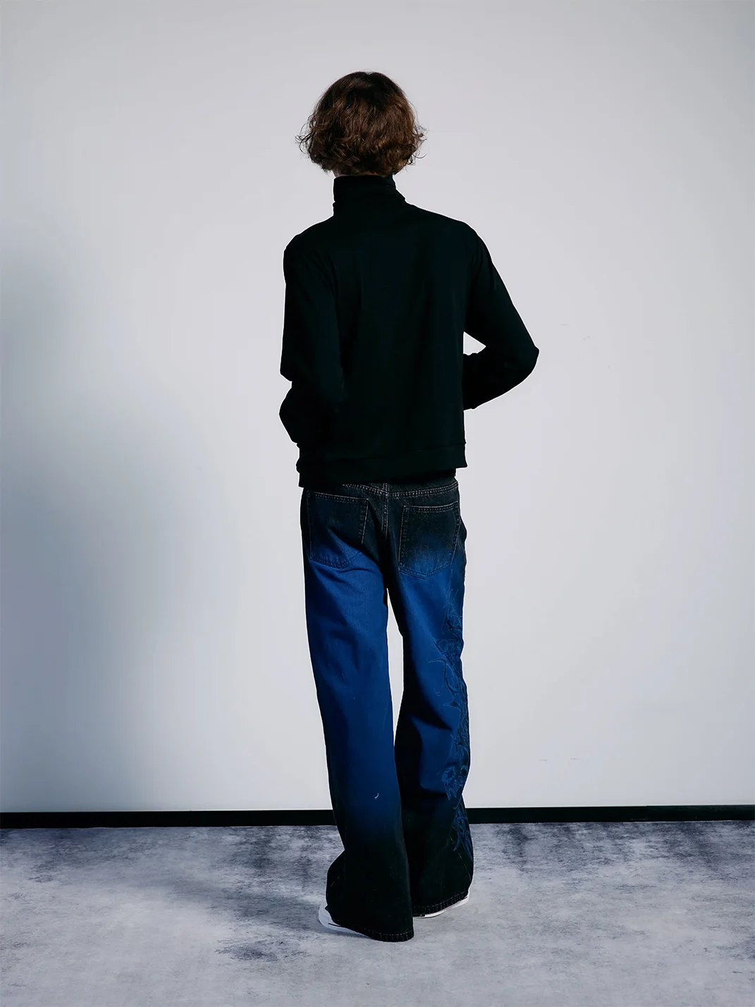PAIKI | Gradient Tribal Baggy Straight-Leg Jeans
