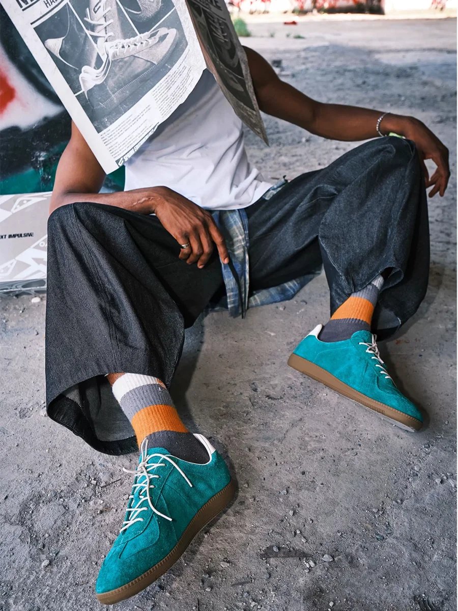 NEXT IMPULSIVE | HALO Green Low-Top Retro Sneakers - 3