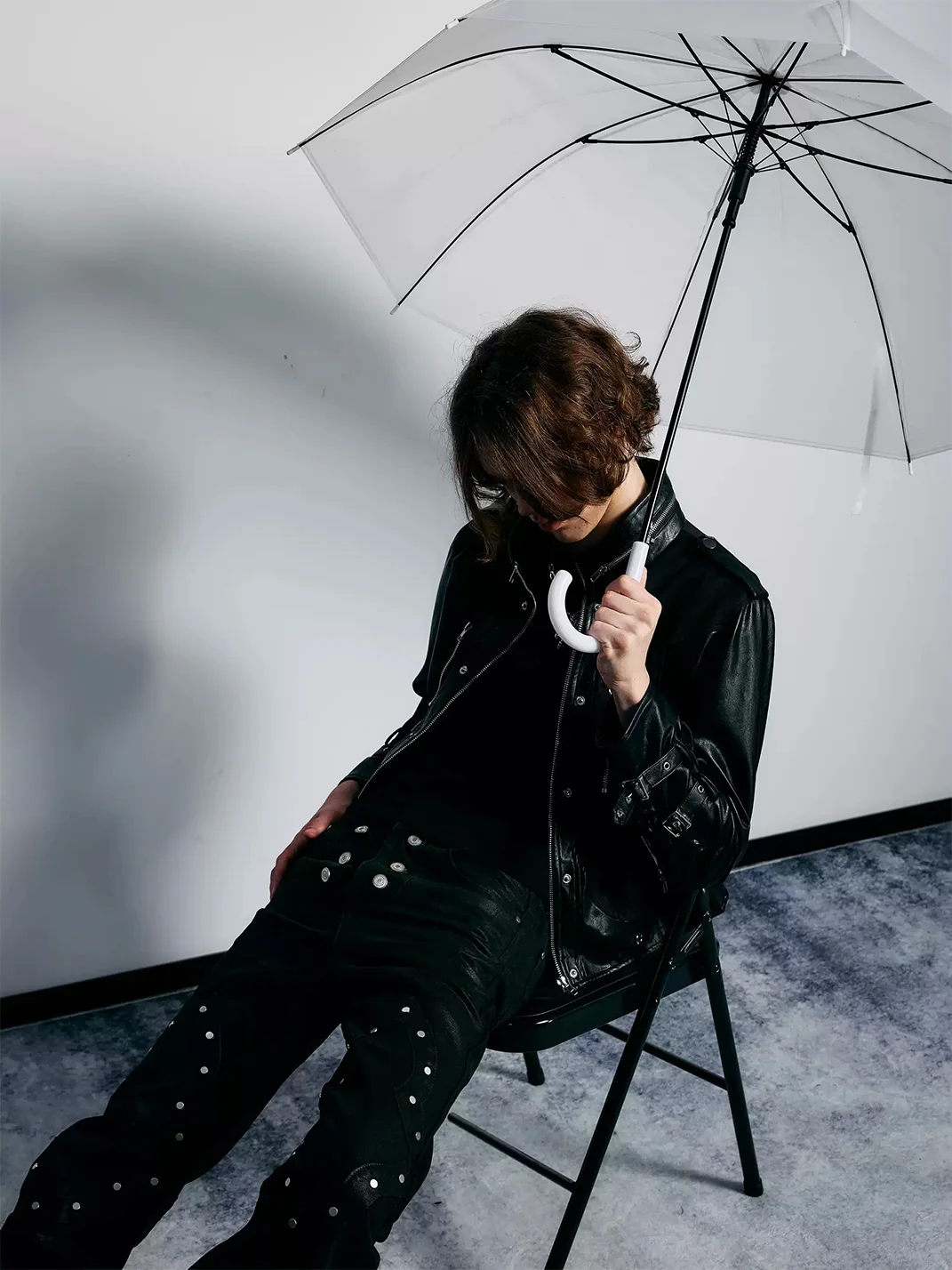 PAIKI | Ackerman Strapped Slim Fit Leather Jacket
