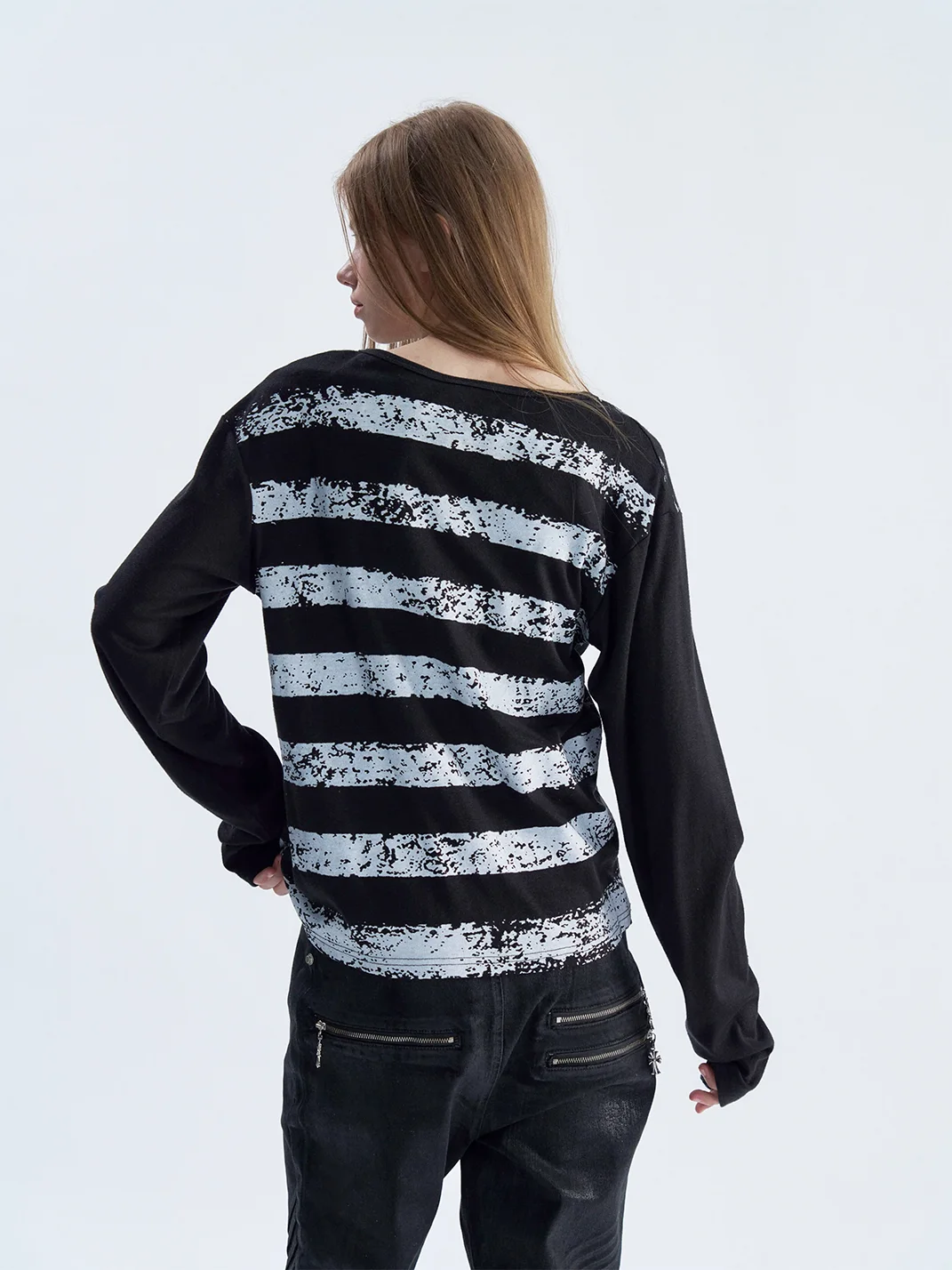 PAIKI | Retro Leopard Henley Long Sleeve Shirt