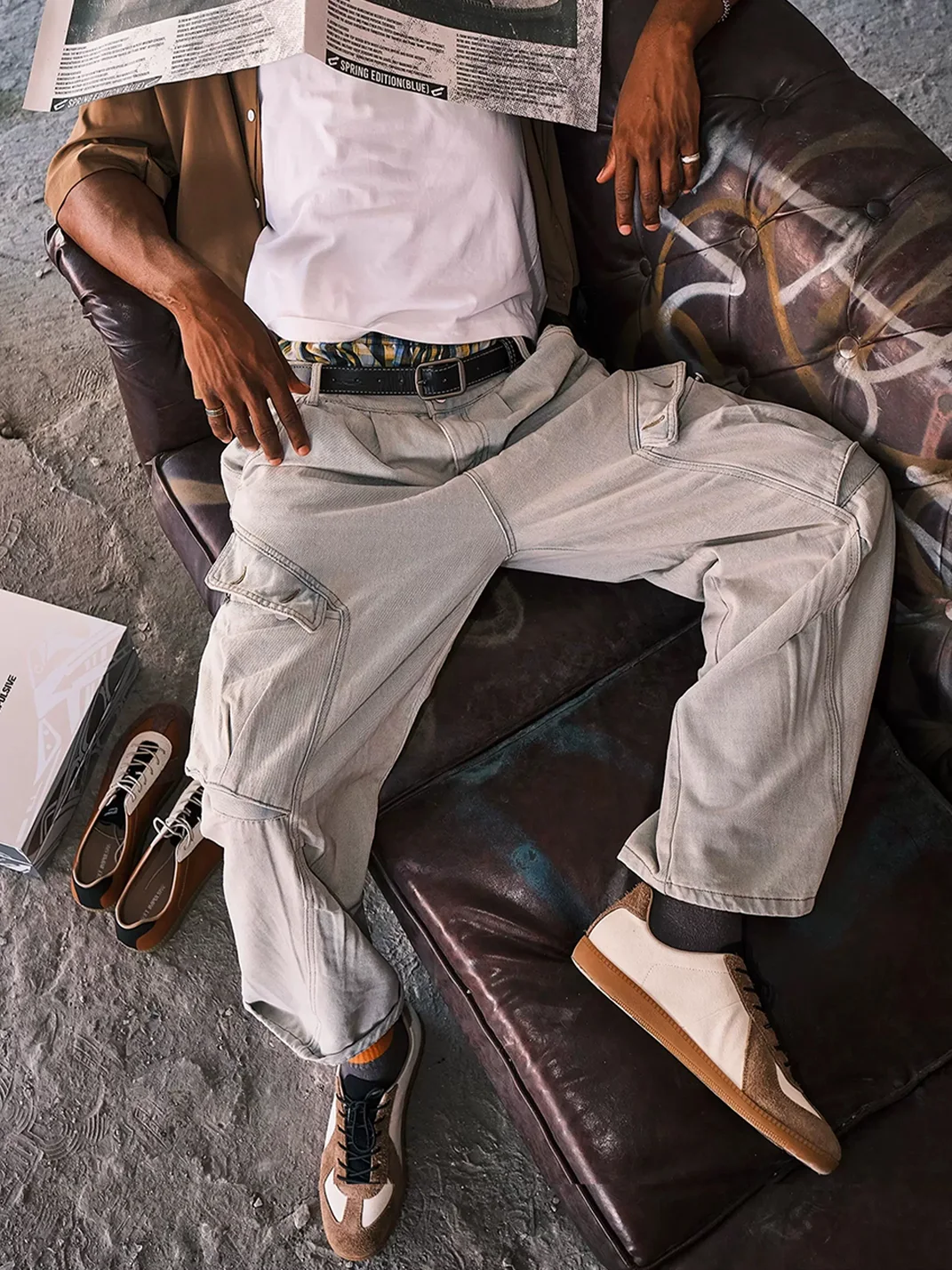 NEXT IMPULSIVE | Brown White Retro Suede Sneakers