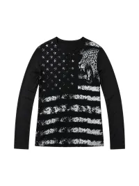 PAIKI | Retro Leopard Henley Long Sleeve Shirt
