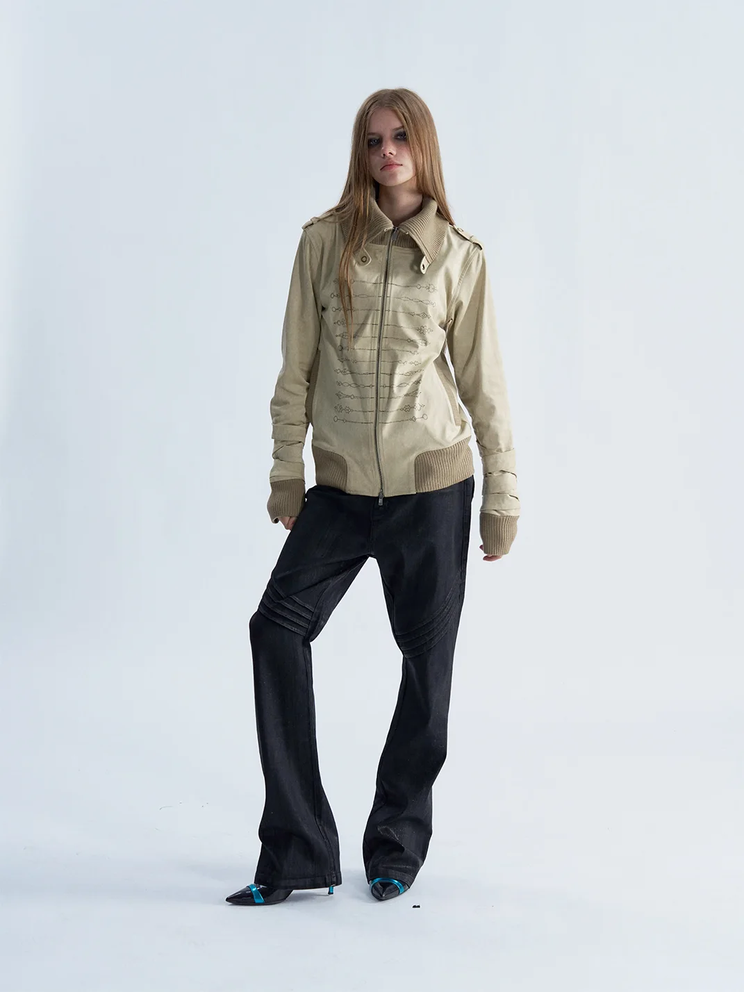 PAIKI | Napoleon Lace-Up Slim Fit Jacket