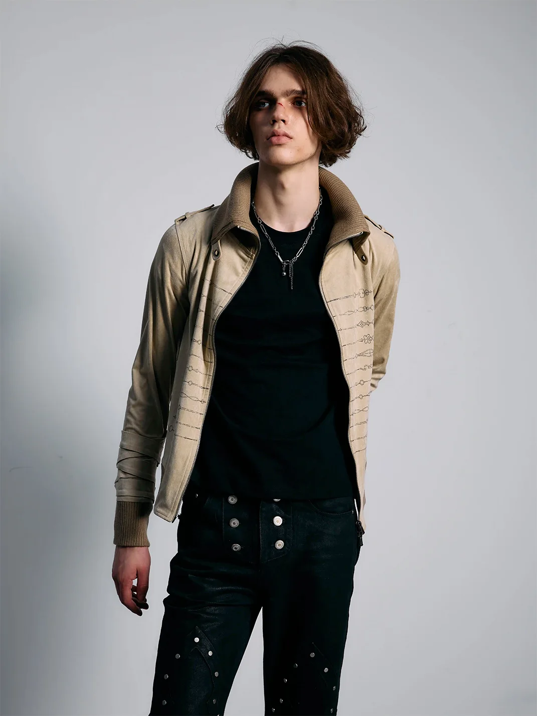 PAIKI | Napoleon Lace-Up Slim Fit Jacket