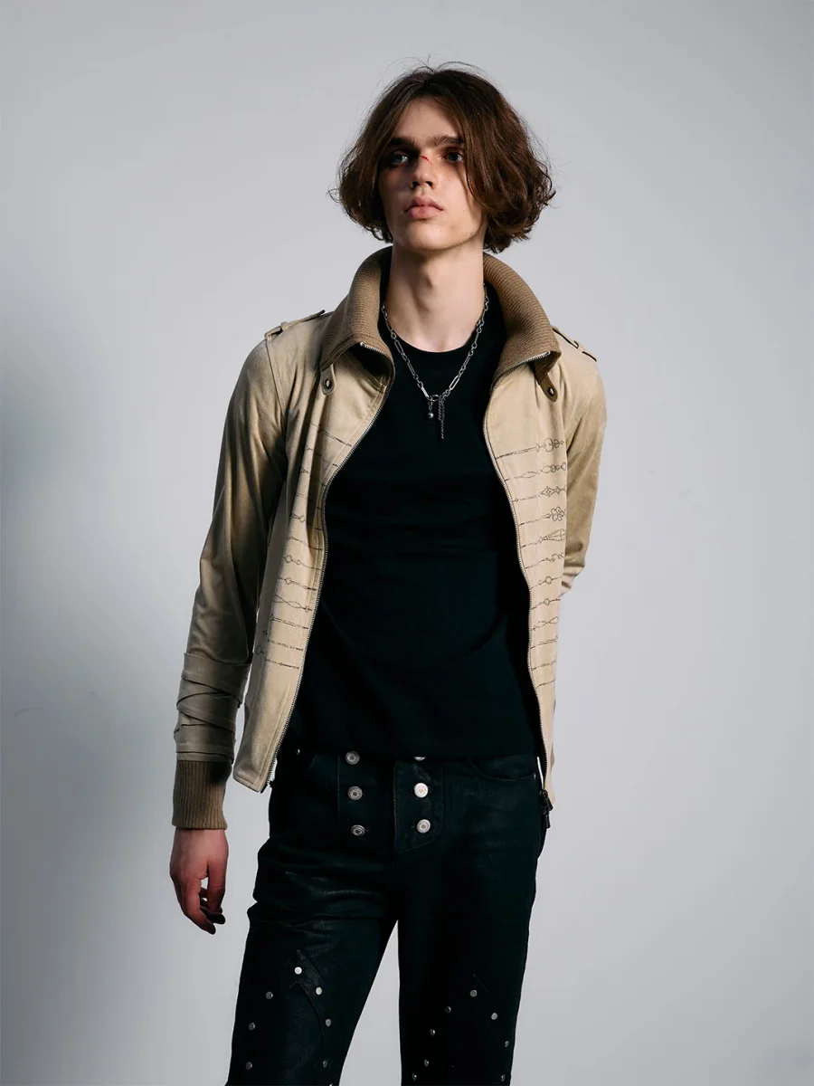 PAIKI | Napoleon Lace-Up Slim Fit Jacket - 4
