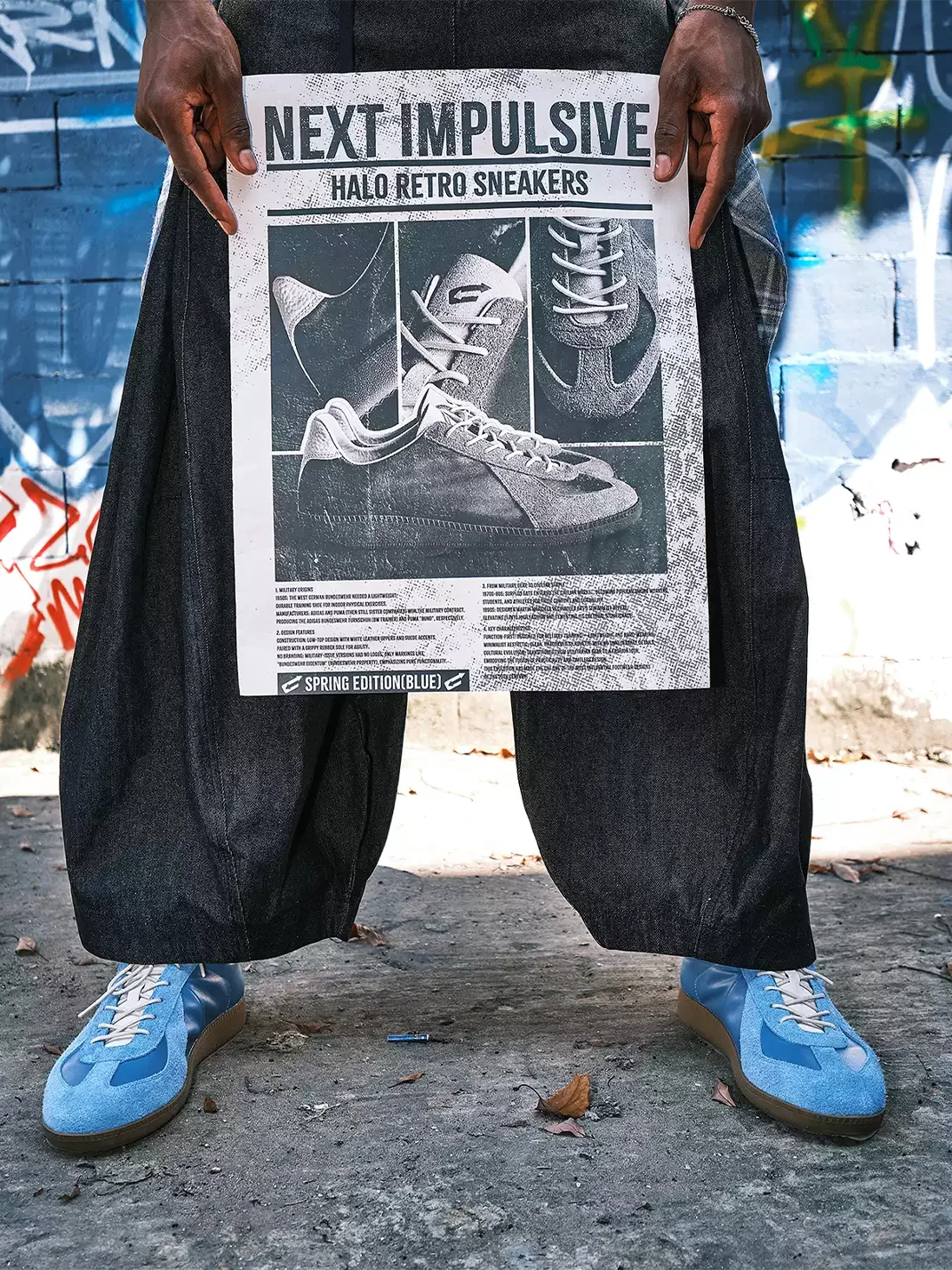 NEXT IMPULSIVE | Blue Low-Top Retro Sneakers