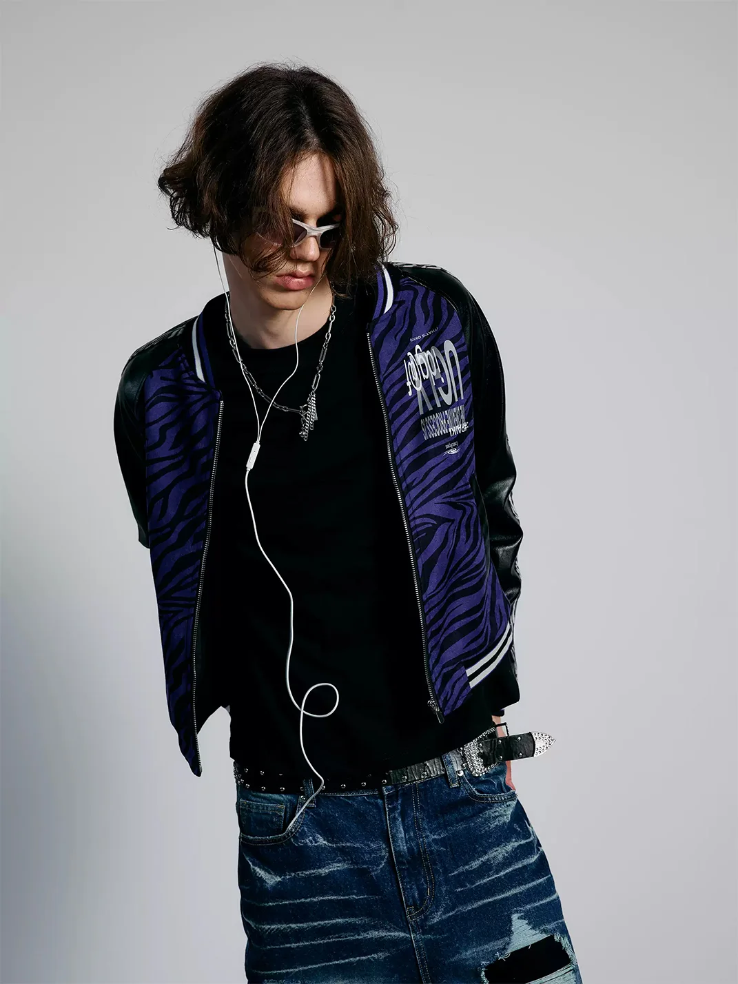 PAIKI | Purple Zebra Varsity Jacket