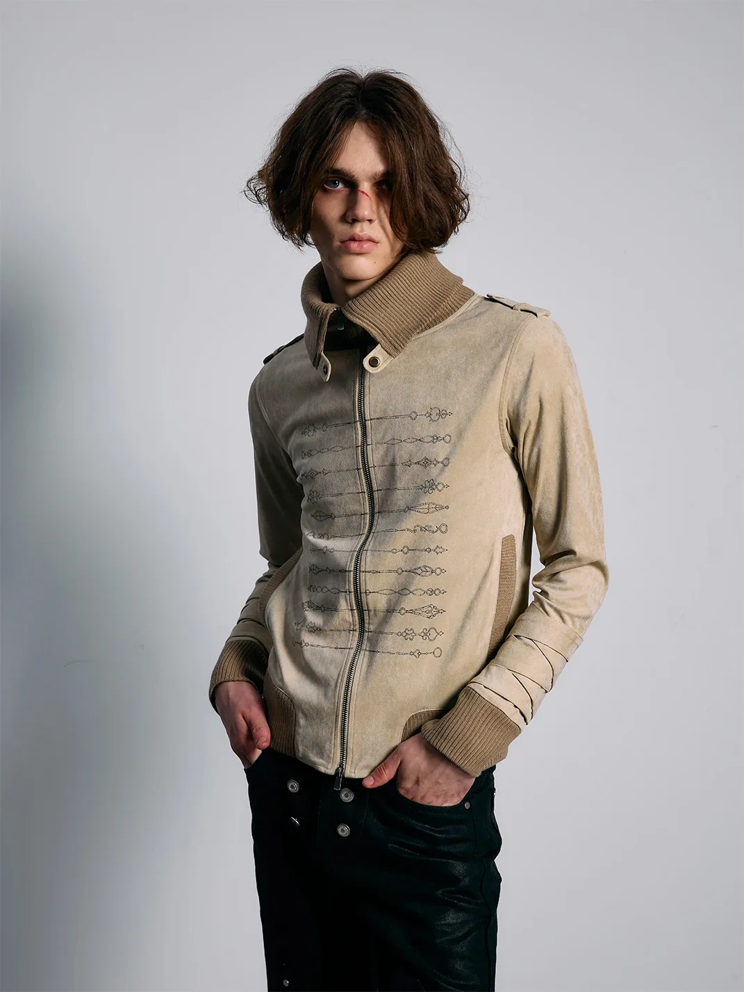 PAIKI | Napoleon Lace-Up Slim Fit Jacket