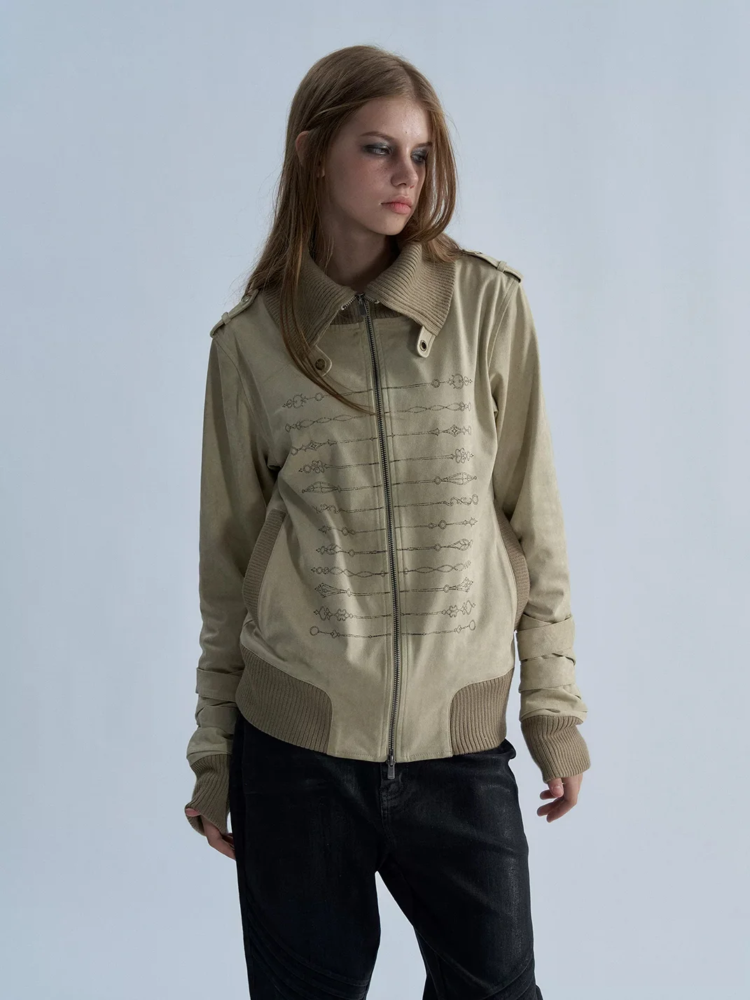 PAIKI | Napoleon Lace-Up Slim Fit Jacket