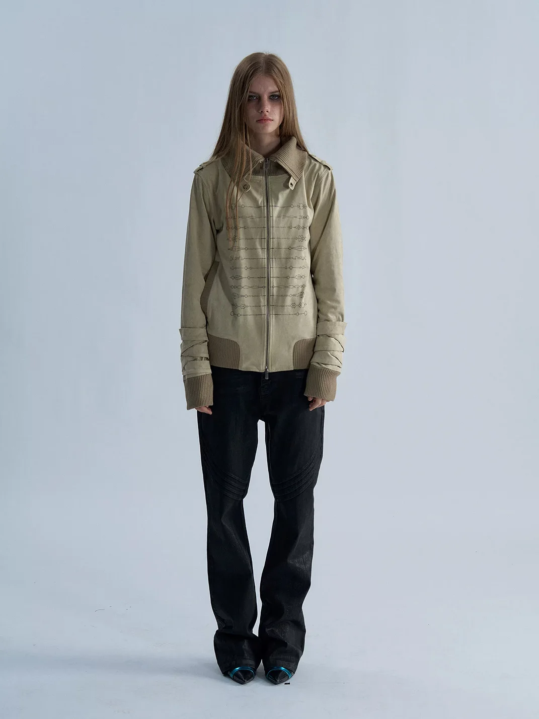PAIKI | Napoleon Lace-Up Slim Fit Jacket