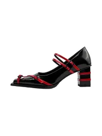 Colorful Bridge | Double-Strap Square-Toe Mary Jane Heels