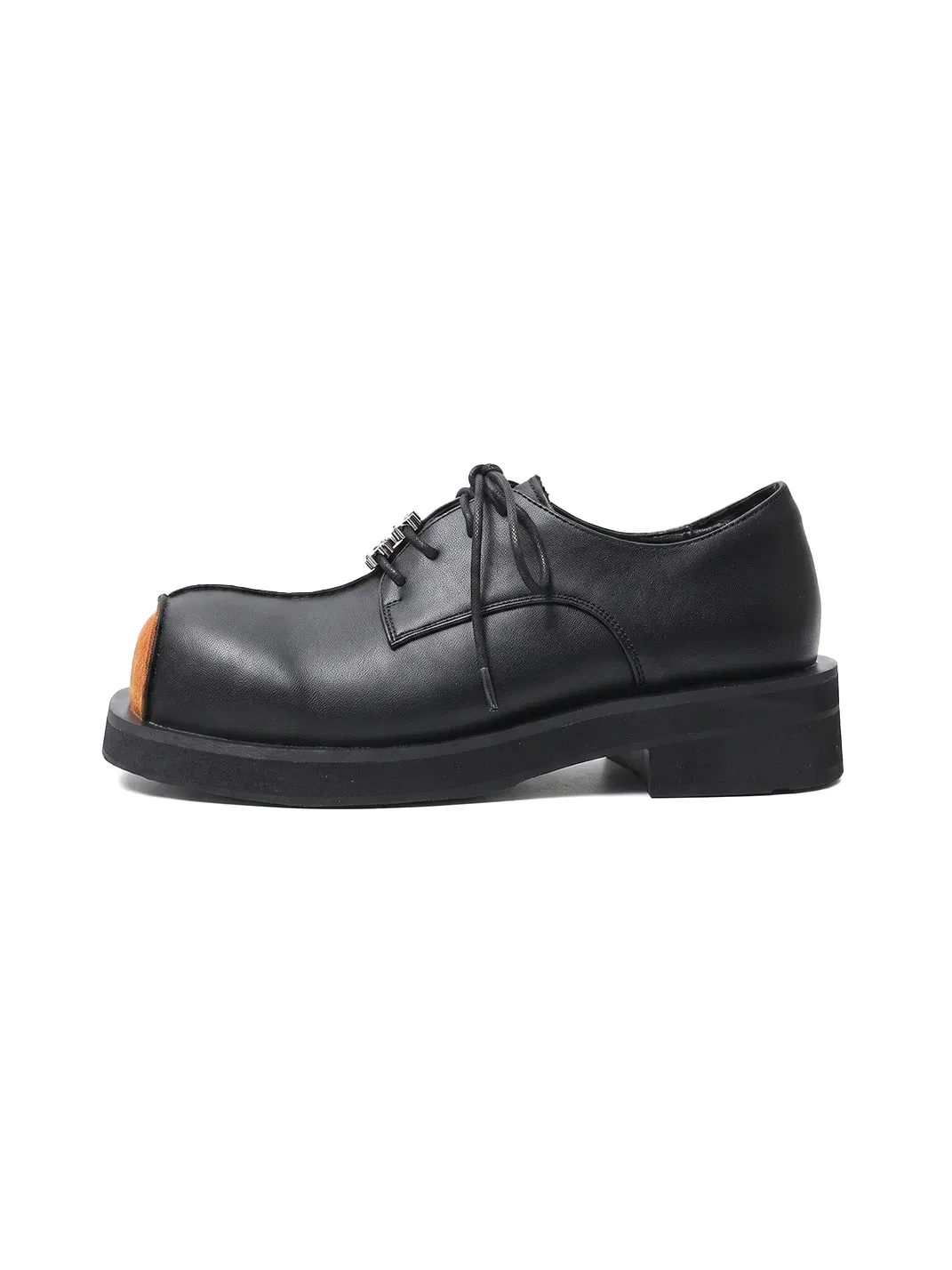 PINJIAHUI | Suede Patchwork Square-toe Derby Shoes