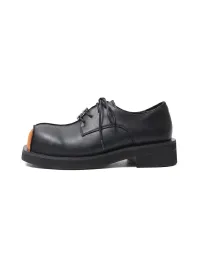 PINJIAHUI | Suede Patchwork Square-toe Derby Shoes