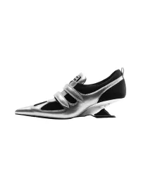 Colorful Bridge | Pointed-Toe Wedge Trainer Shoes