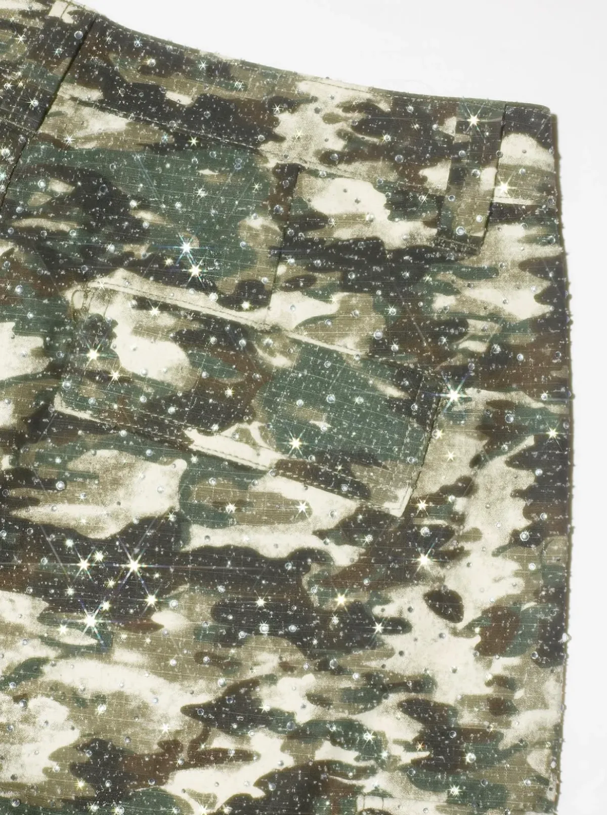 BE A DEVIL | 3D Printed Camo 18K Diamonds Cargo Pants