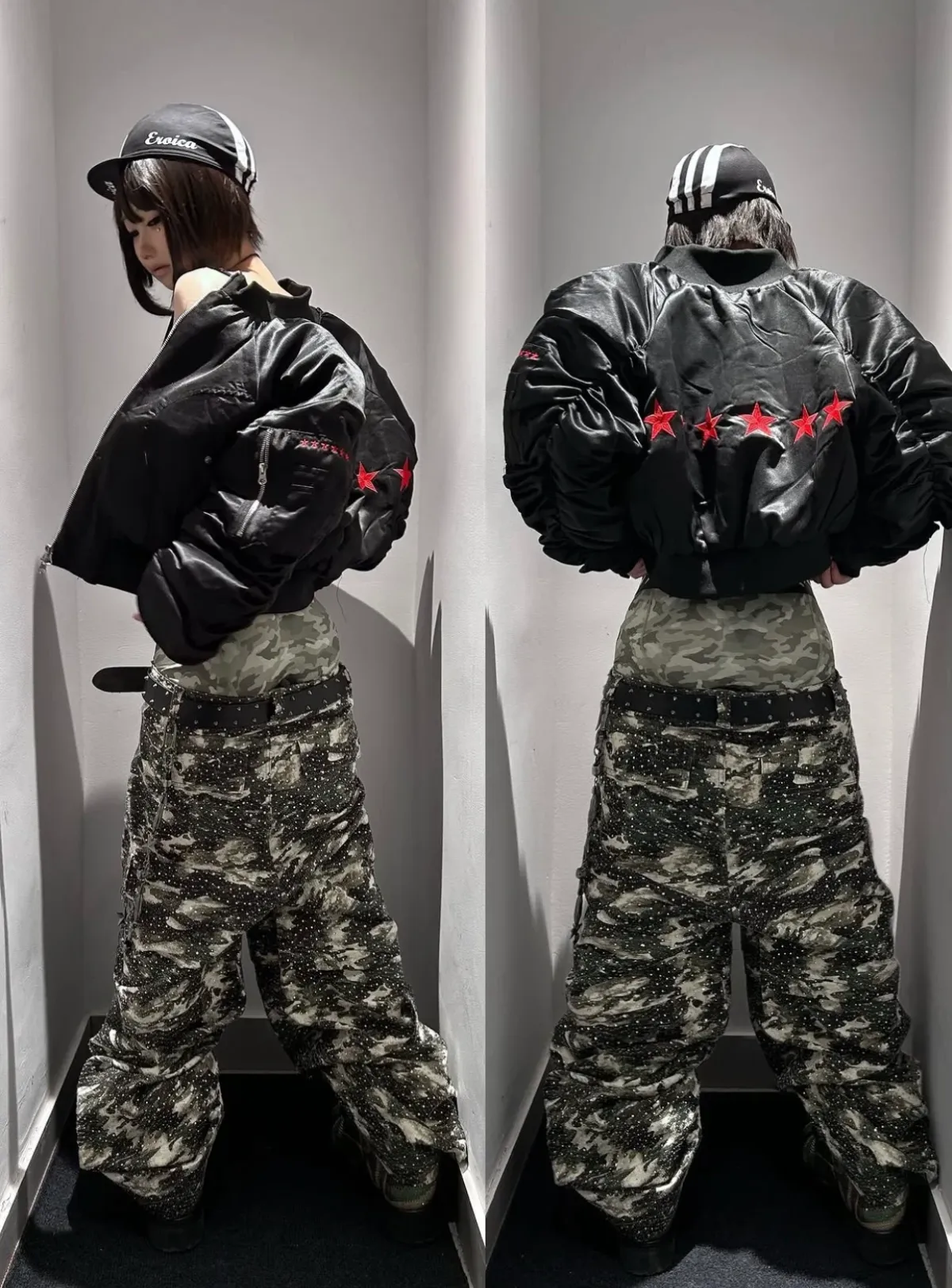 BE A DEVIL | 3D Printed Camo 18K Diamonds Cargo Pants