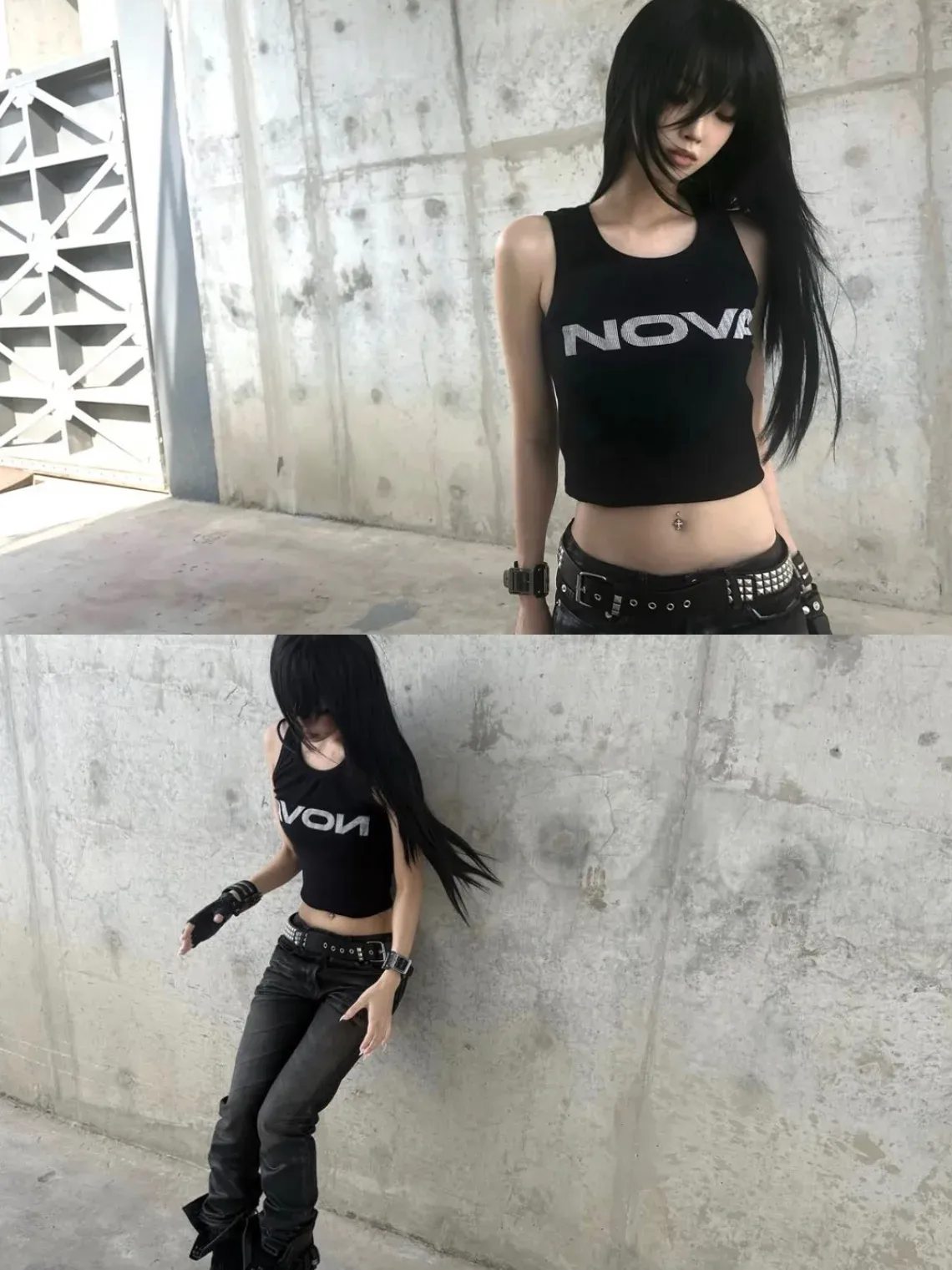 BE A DEVIL | Punk Graphic Ribbed Slim-Fit Tank Top