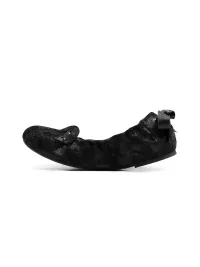 SOHATW | Swan Lace-Trimmed Lambskin Ballet Flats