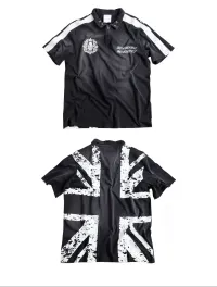 BE A DEVIL | British Flag Horse Print Cropped Polo Shirt