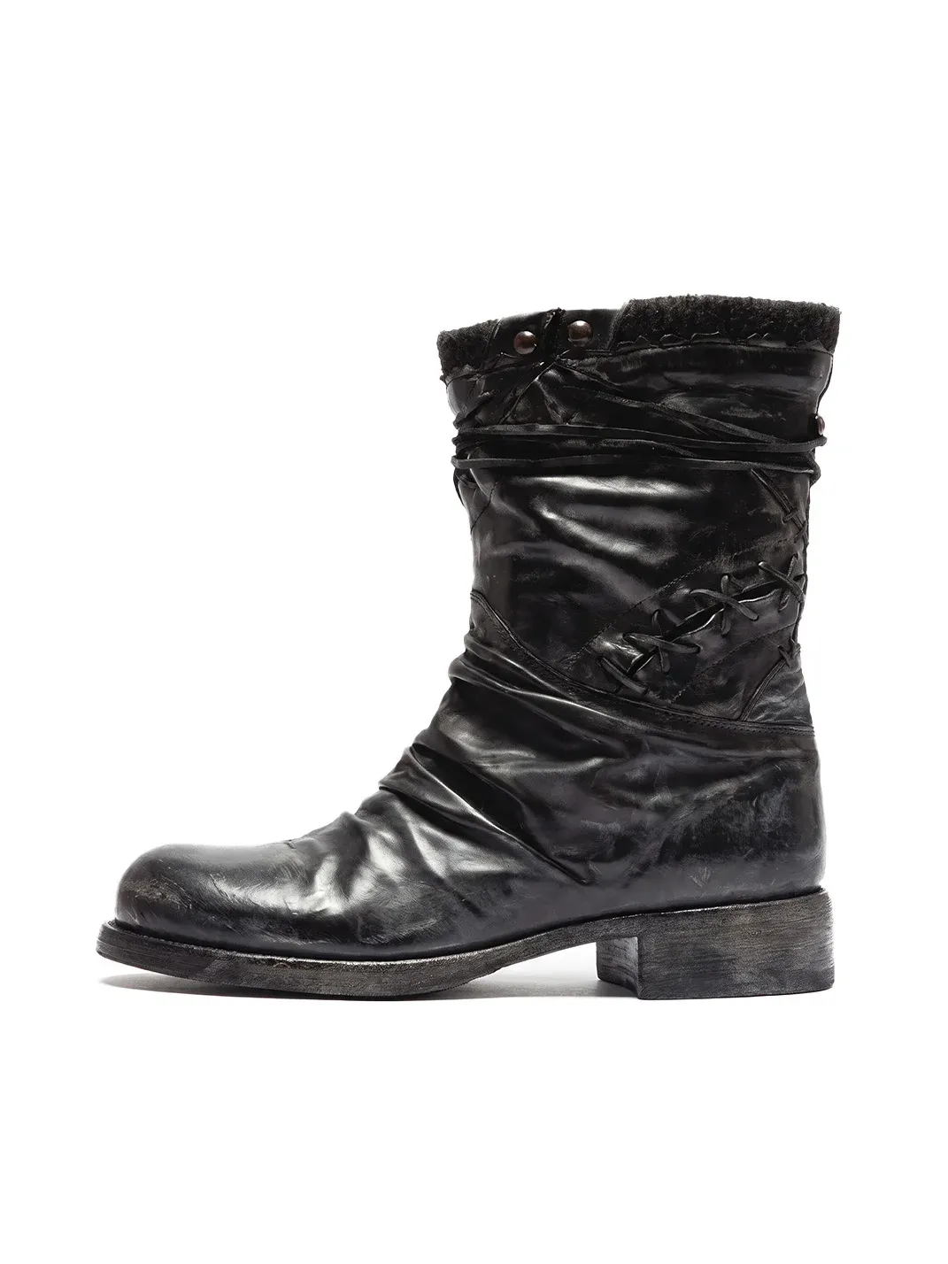 VOWPROGRESS | Washed Horsehide Combat Boxing Boots