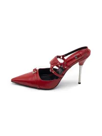 9HAO | Strappy Pointed-Toe High-Heeled Sandals