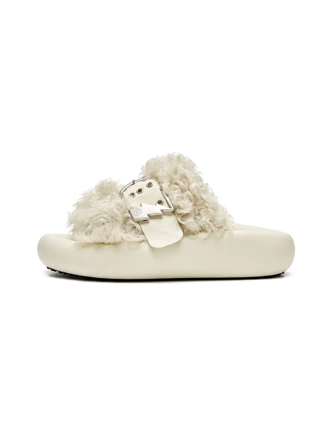 XMZY | Wool Blend Fashion Slides-White
