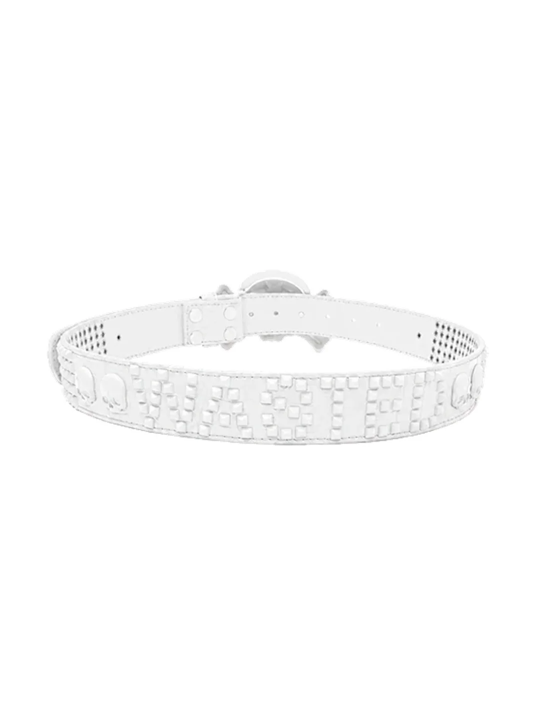 WASTED | Vintage Skull Buckle Studded Leather Belt