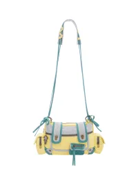 Eyeellike | Bear Charm Denim Adjustable Crossbody Bag