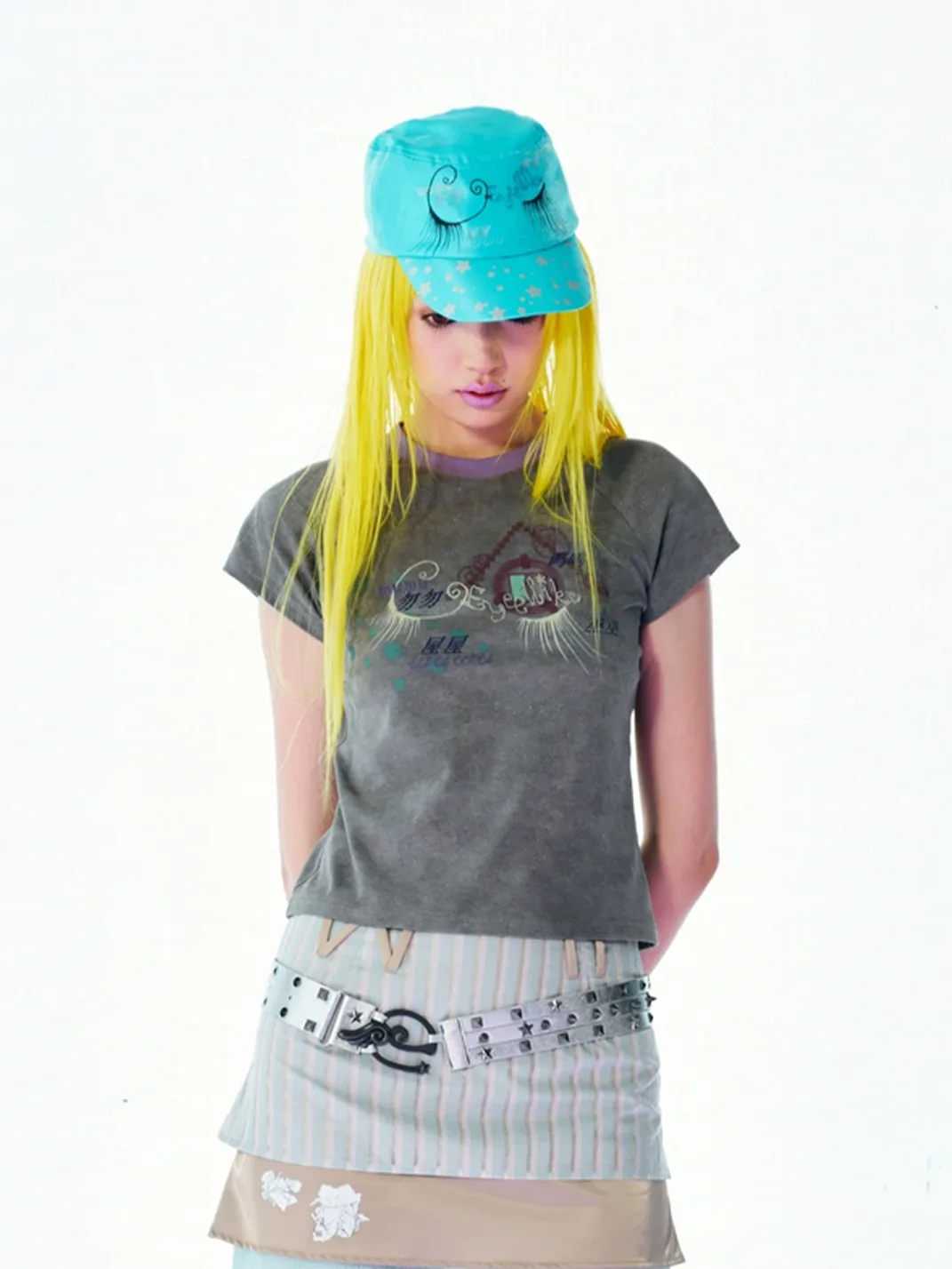 Eyeellike | Eyelash Star Print Flat Top Cap