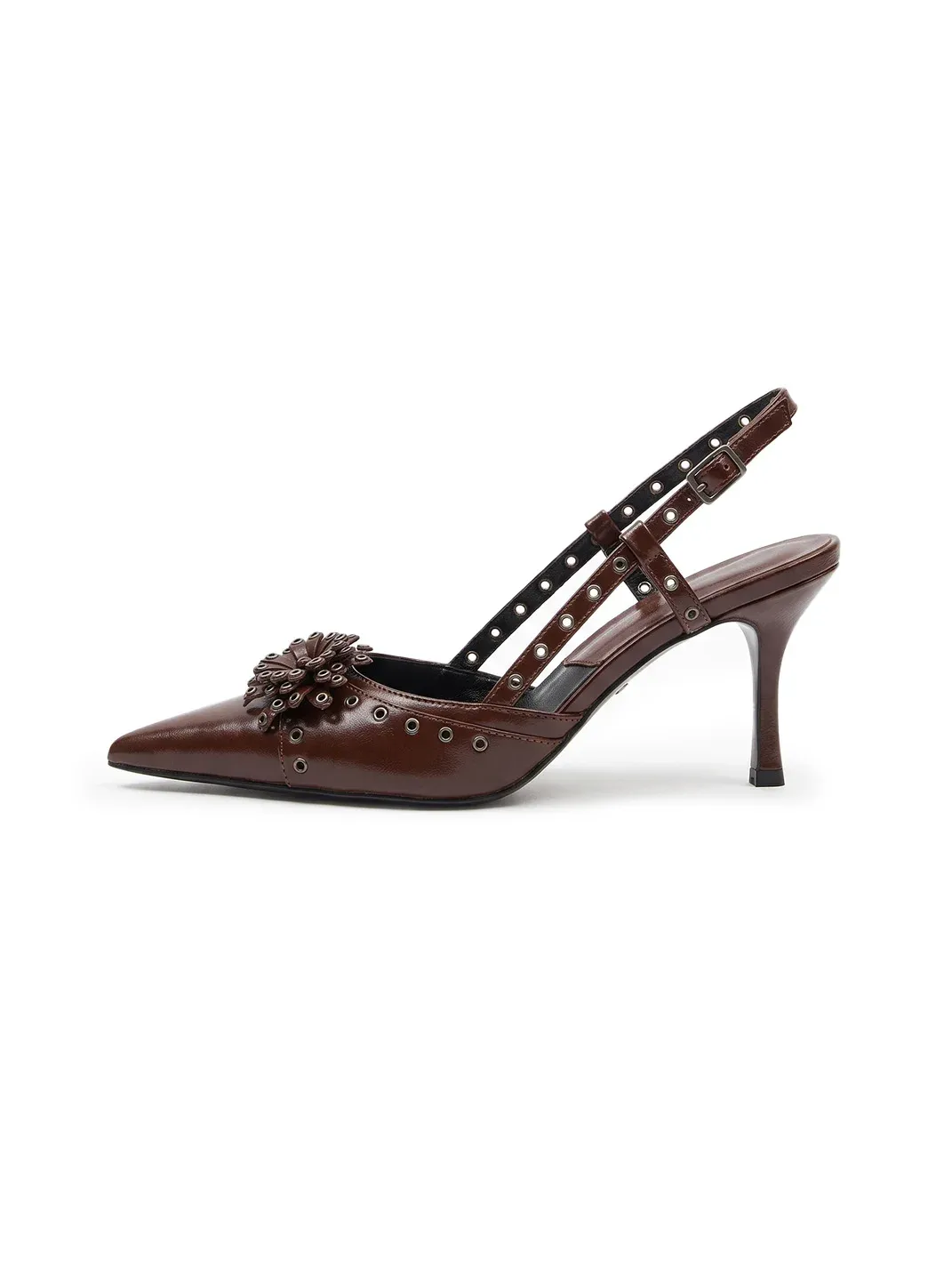 9HAO | Pointed-Toe Low-Cut High-Heeled Sandals