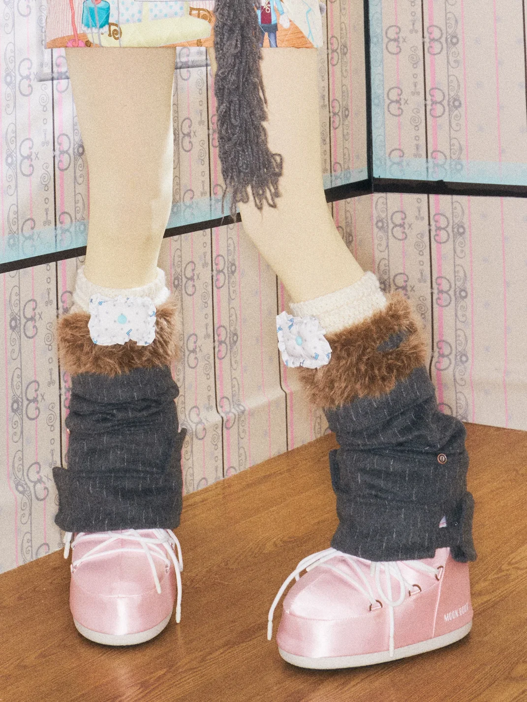 Eyeellike | Patchwork Faux-Wool Pocket Leg Warmers