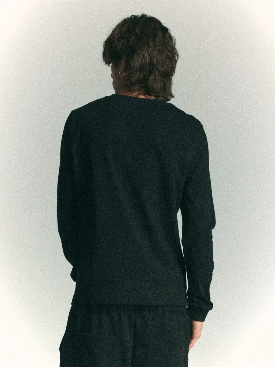 WASTED | Dropped Shoulder Cable Logo Long Sleeve T-Shirt - 4
