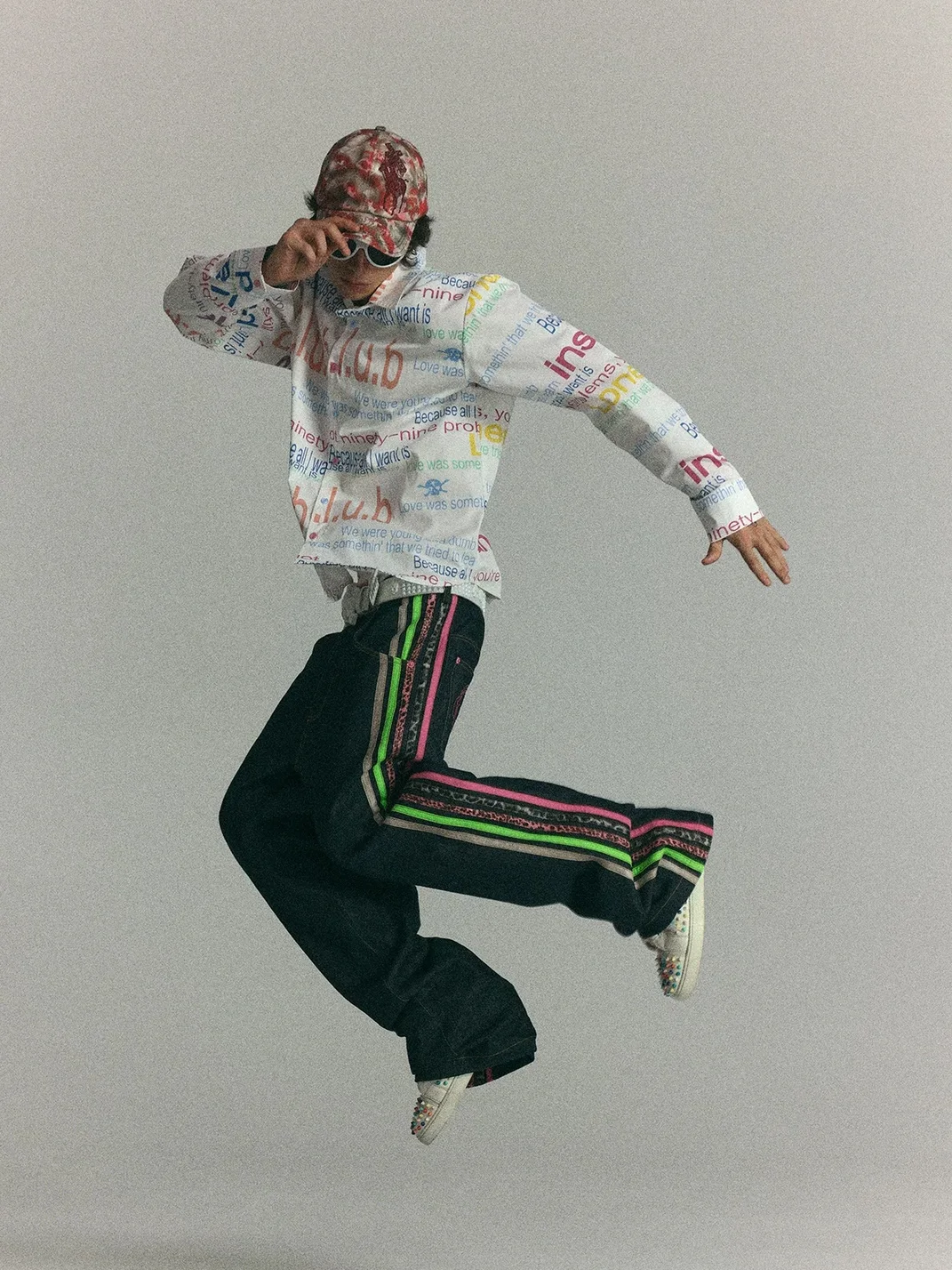 WASTED | Multicolor Text Print Drop Shoulder Shirt