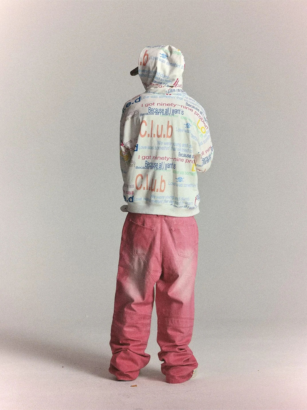 WASTED | Retro Punk Graphic Drop Shoulder Zip Hoodie