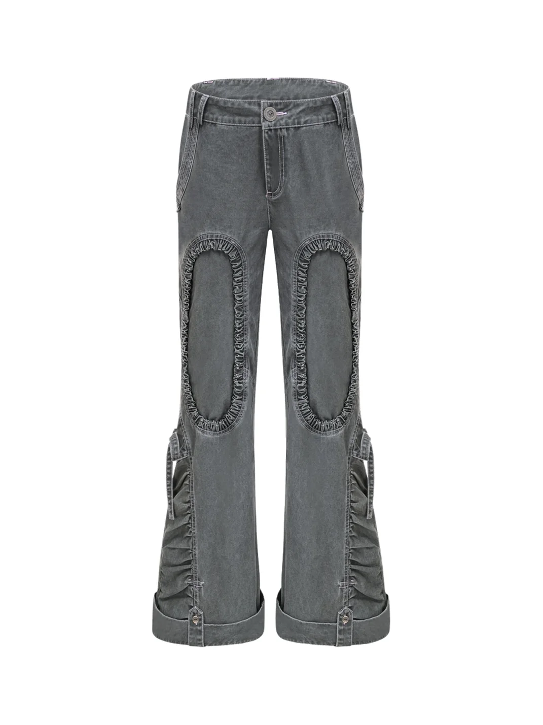 Eyeellike | Washed Twill Pleated Tie Pants