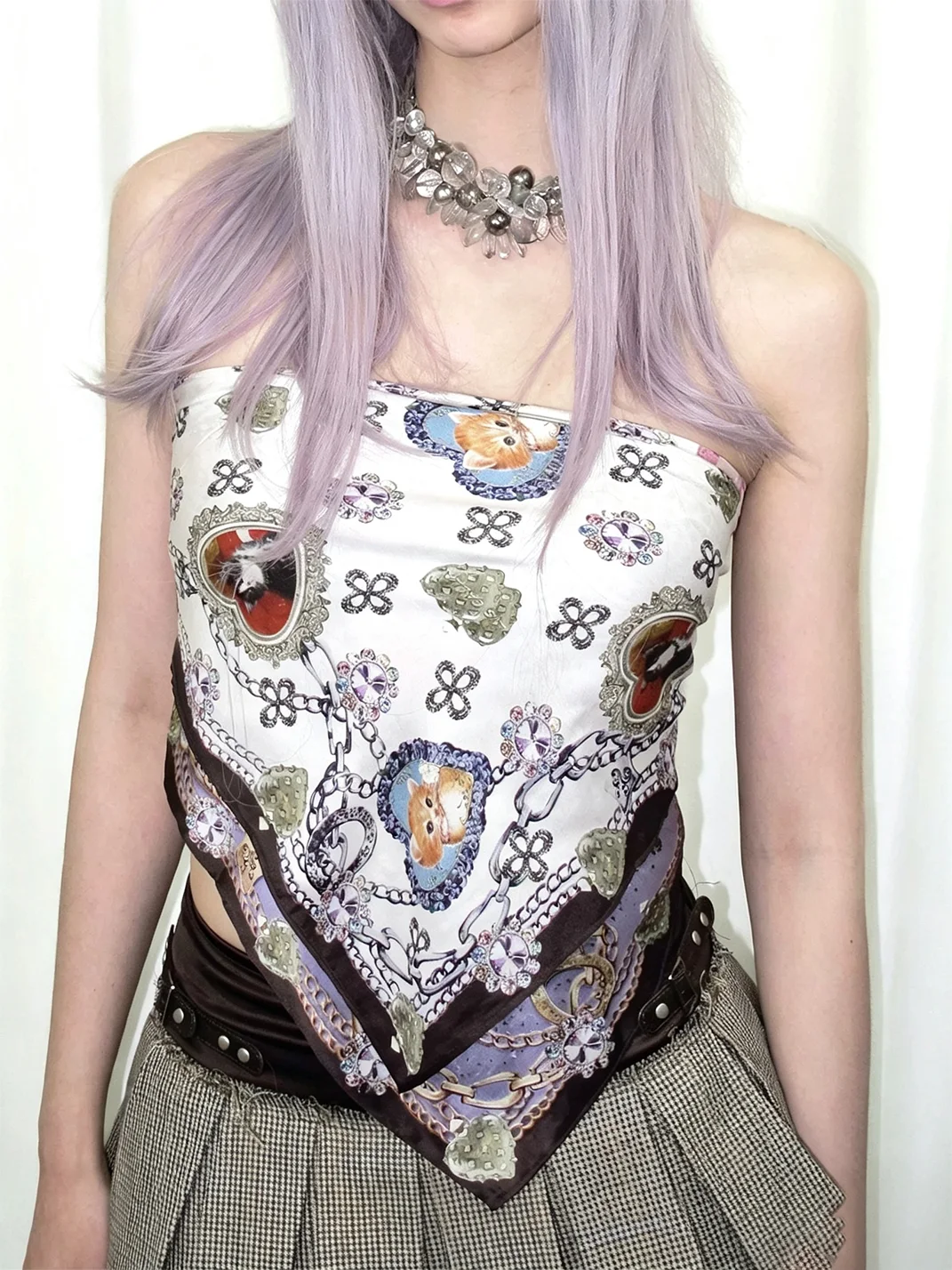 LIS CALLA | Cat Print Scarf Baseball Cap