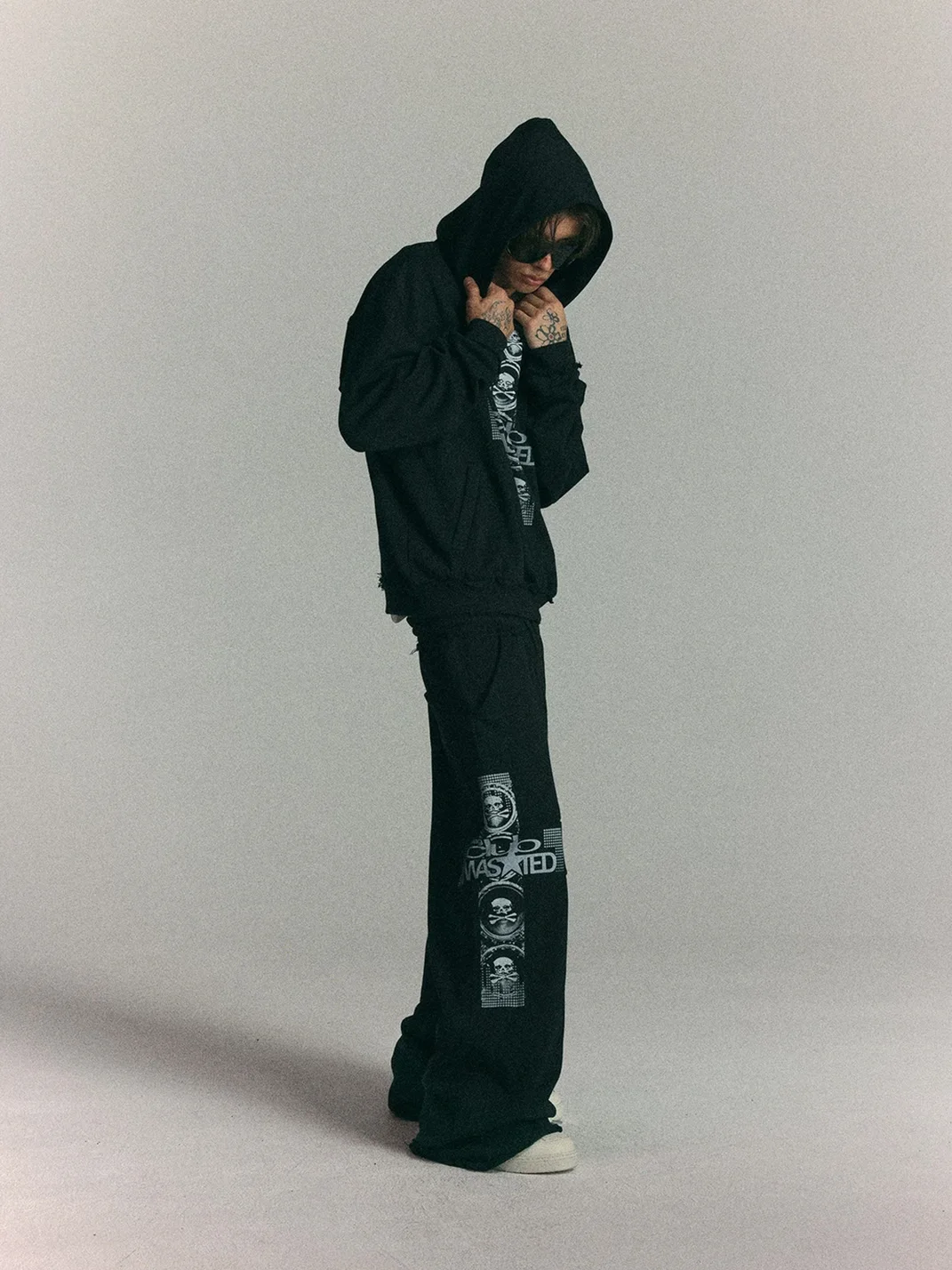 WASTED | Vintage Cross Patch Skull Horse Sweatpants