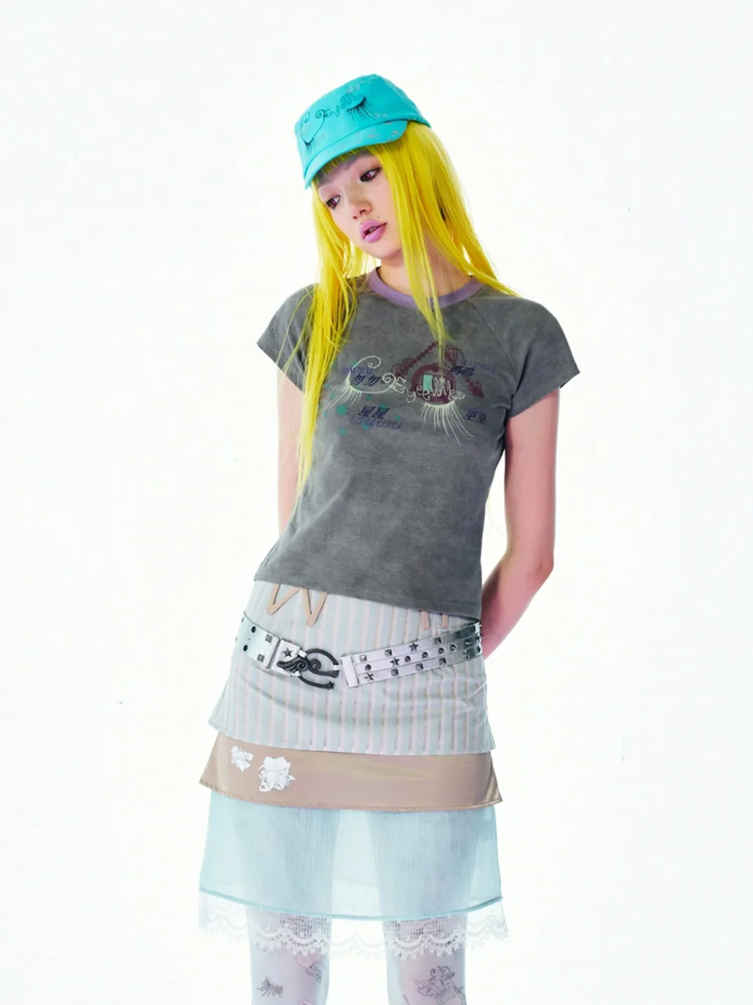 Eyeellike | Eyelash Star Print Flat Top Cap