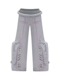 Eyeellike | Detachable Ring Eyelet Wide-Leg Cargo Pants