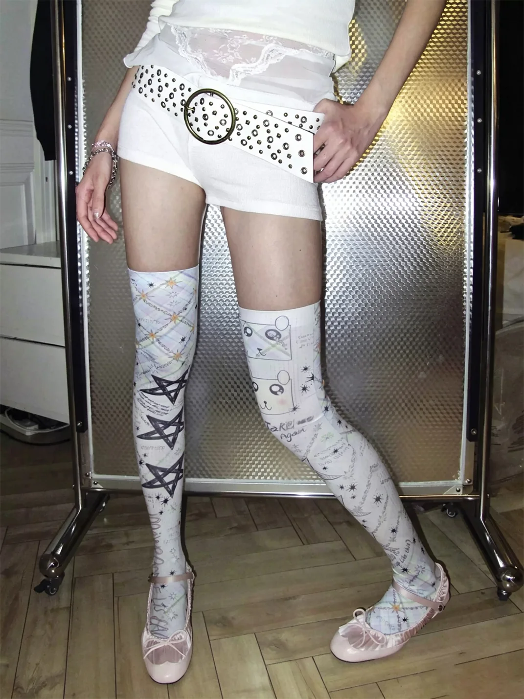 LIS CALLA | Star Over-The-Knee Socks