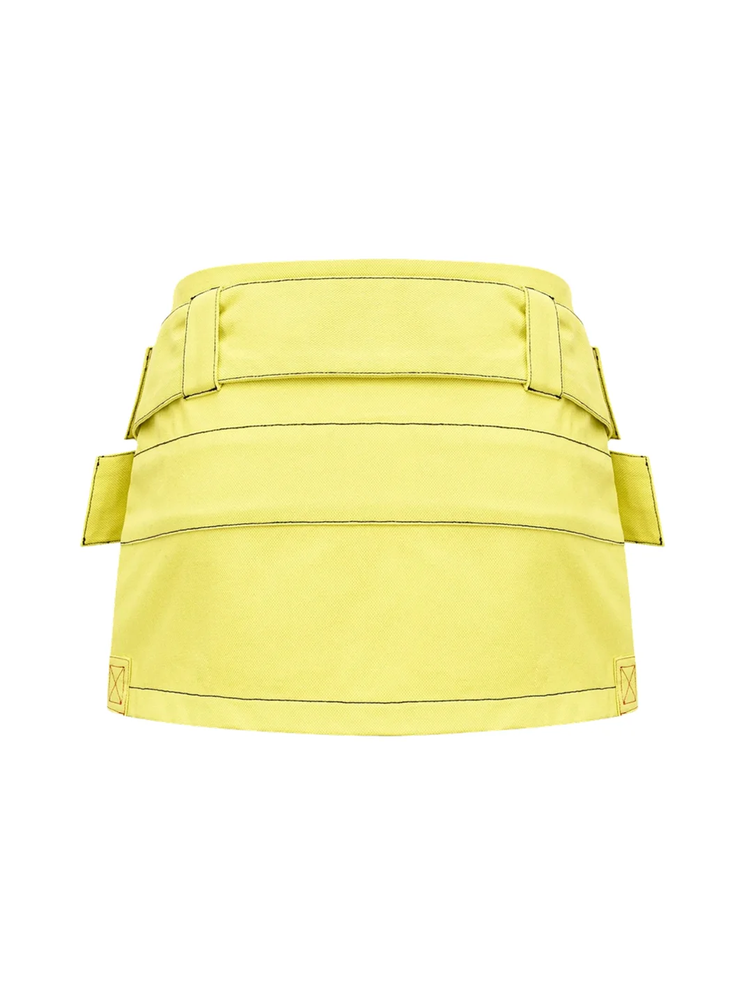 Eyeellike | Lemon Yellow Low-Rise Polka Dot Mini Skirt