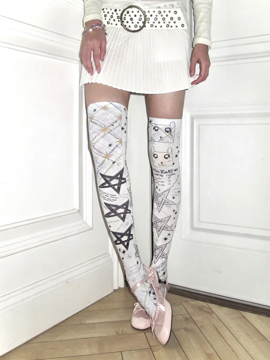 LIS CALLA | Star Over-The-Knee Socks - 2