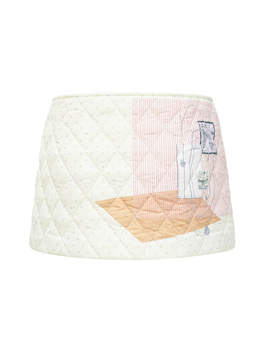 Eyeellike | Quilted Low-Rise Cartoon Print Mini Skirt