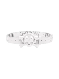 WASTED | Vintage Skull Buckle Studded Leather Belt
